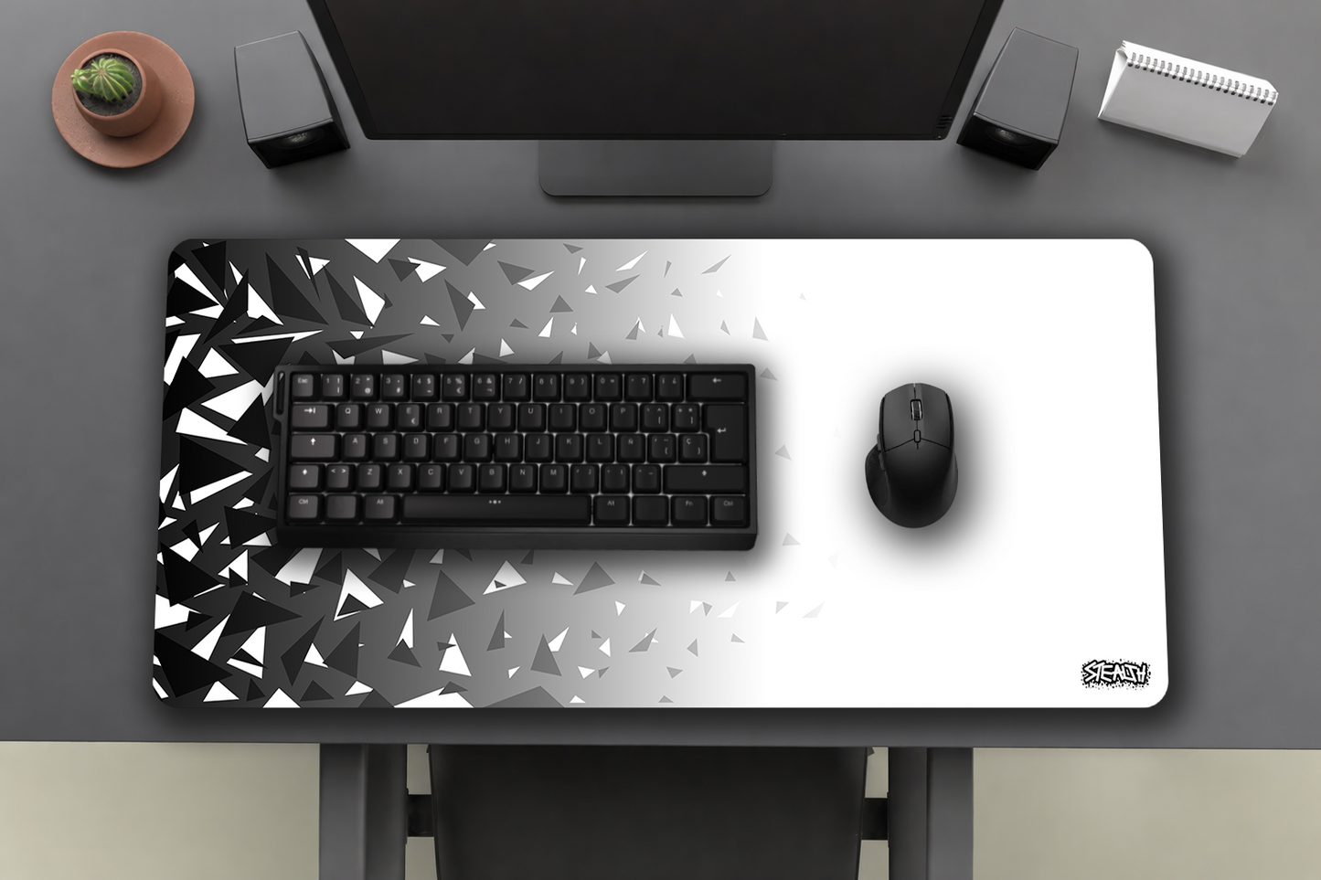 White Shatter ⏐ Gaming Mousepad